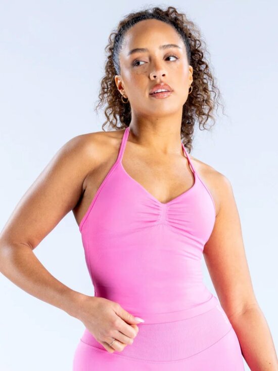 DFYNE Impact Longline Strappy Top – Blossom Pink - Picture 3 of 5